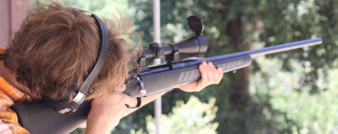 Carabine a plomb avec lunette de visée