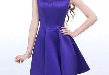 Robe de soirée violette pour femme